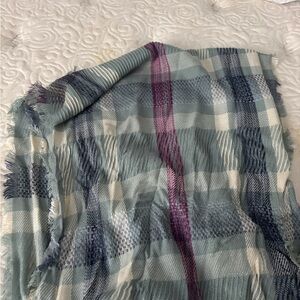 J. Jill Plaid Scarf in Blue and Purple